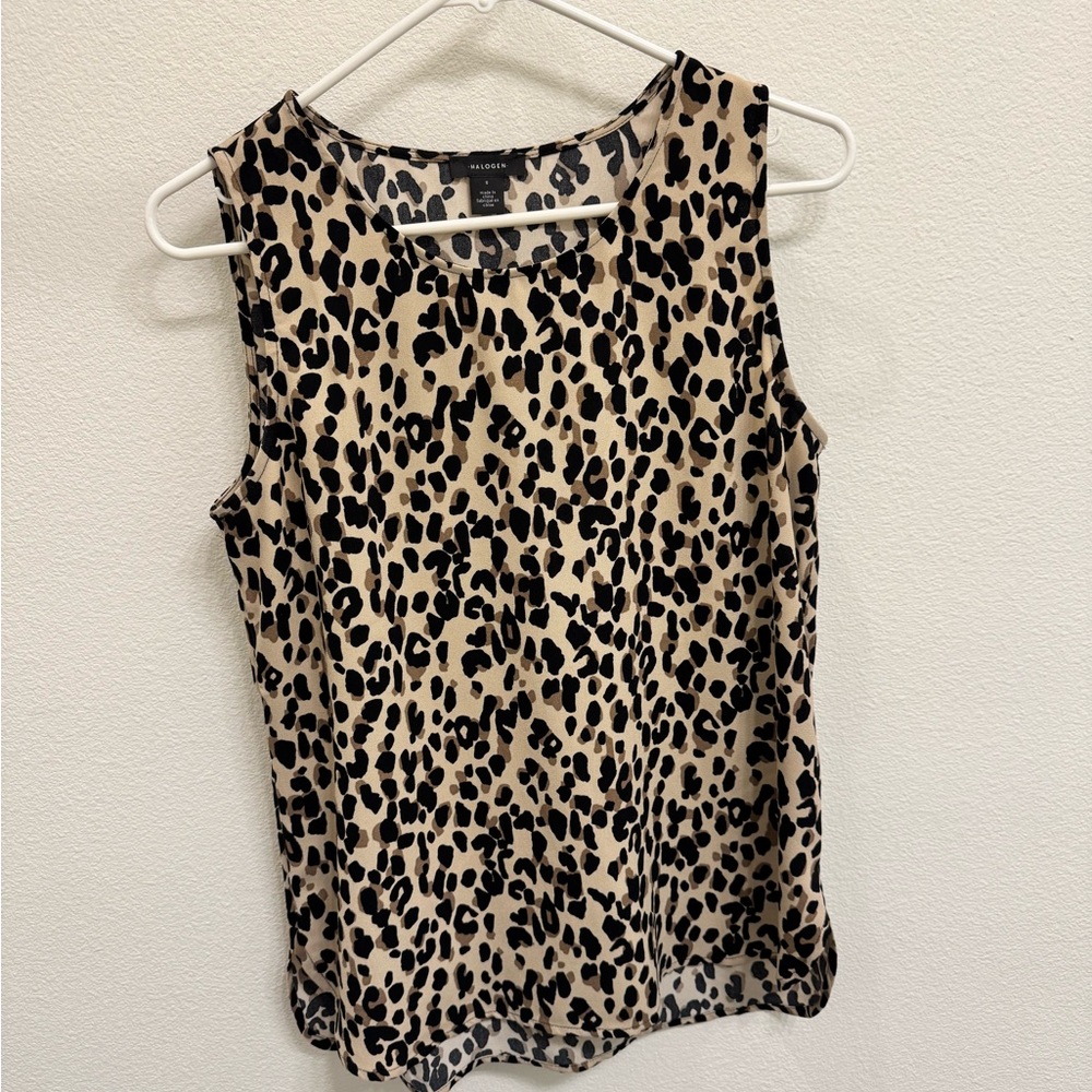 Halogen Leopard Print Blouse